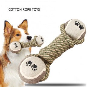 Pet Dog Toys For Large Small Dogs Toy Interactive Cotton Rope Mini Dog Toys Ball For Dogs Accessories Toothbrush Chew Premium Cotton-Poly Tug Toy For Dogs Interactive Rope Dog Toy For Medium Dogs