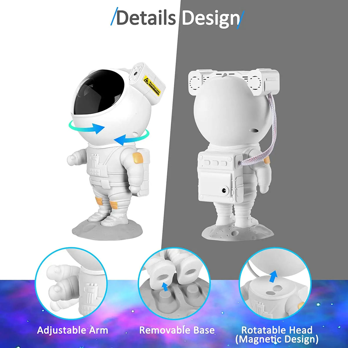 Astronaut Star Projector Night Light